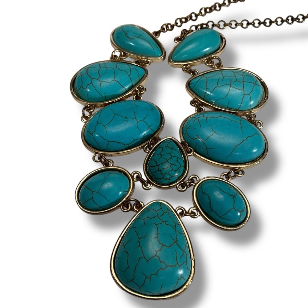 Turquoise Statement Necklace - Picture 6 of 6
